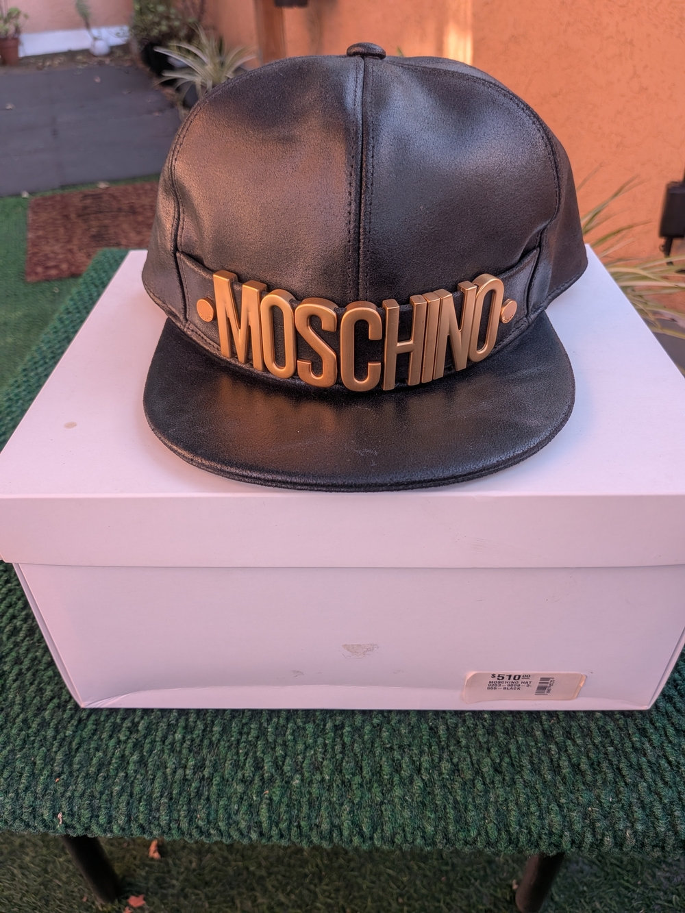 Moschino Leather Hat